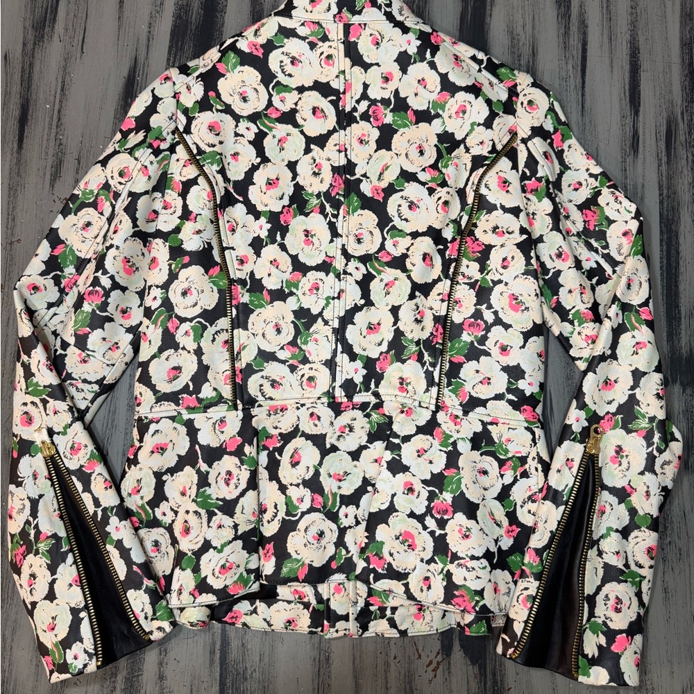 Vintage Y2K Juicy Couture “Covent Garden” Edgy Floral Leather Jacket - Picture 15 of 16